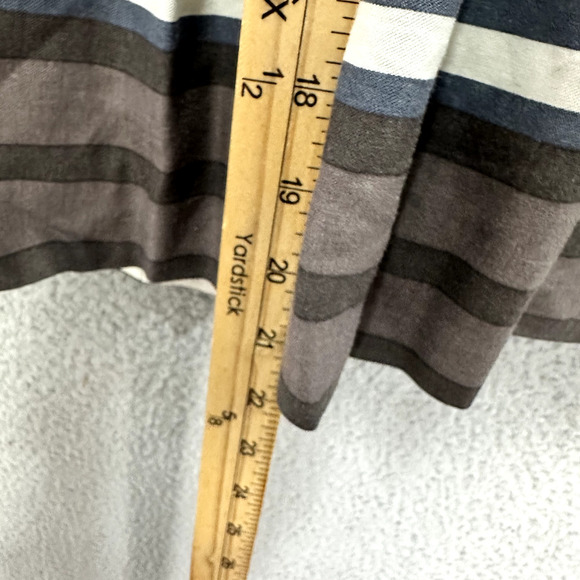 Banana Republic Pleated Skirt Womens 4 Neutral Tone Striped Pockets Preppy Twee - Picture 4 of 6